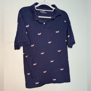 Vineyard Vines red white and blue polo whale print Fourth of July shirt